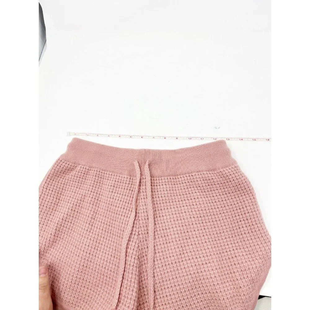 Madeleine‎ Thompson Womens Anzere Cashmere Knit Shorts Dusty Pink Size Small NWT